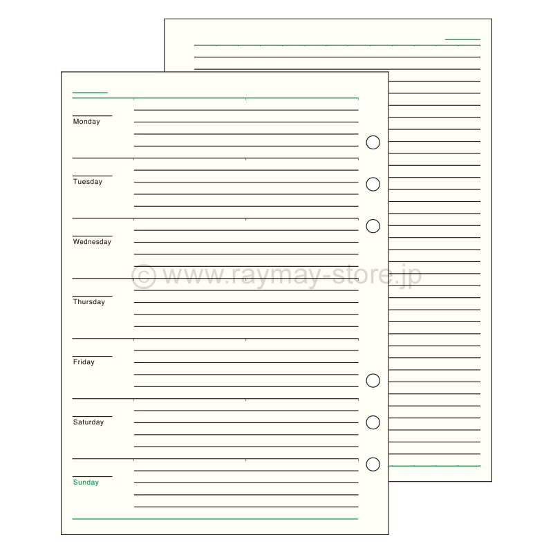 ダ ヴィンチ リフィル A5サイズ フリーウィークリースケジュールｂ レイメイストア 株式会社レイメイ藤井