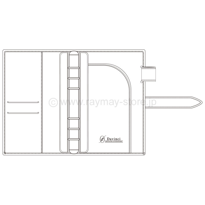 ダ・ヴィンチ オイルレザー 聖書サイズ システム手帳（リング15mm