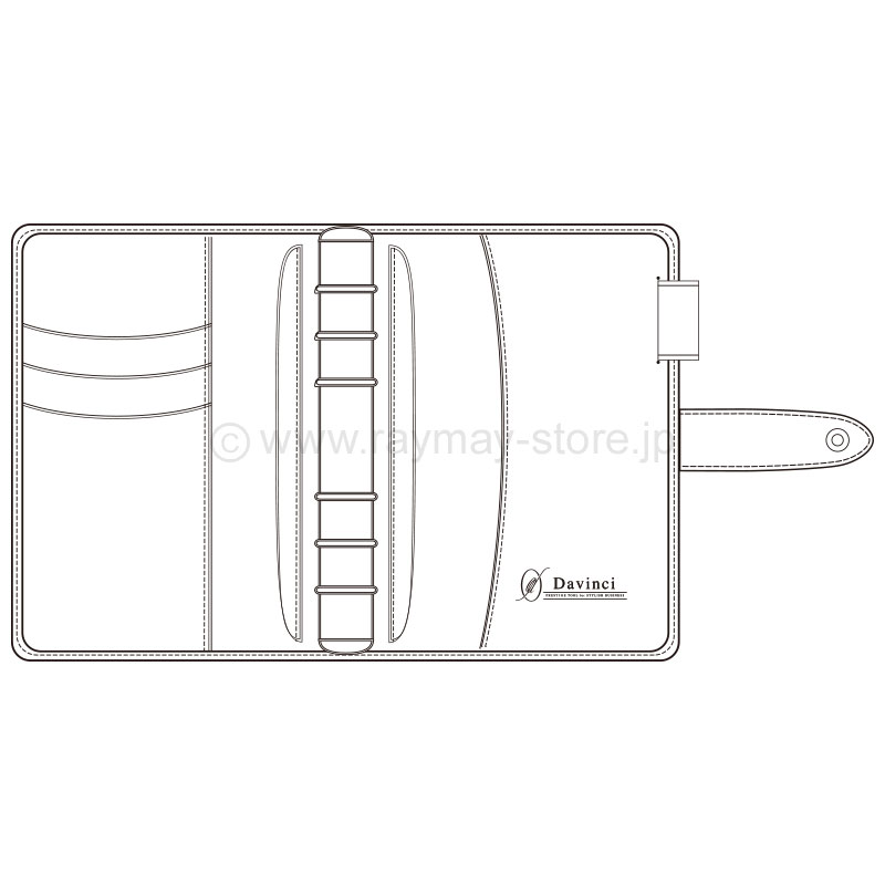ダ・ヴィンチ ロロマホック 聖書サイズ システム手帳（リング24mm