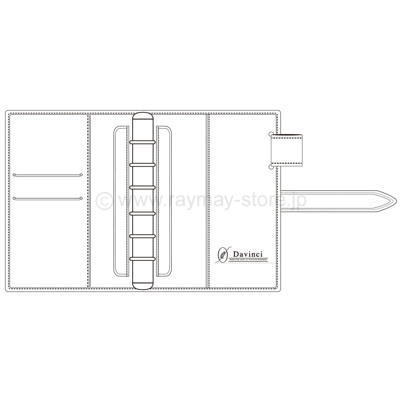 ダ・ヴィンチ オイルレザー ポケットサイズ システム手帳（リング14mm