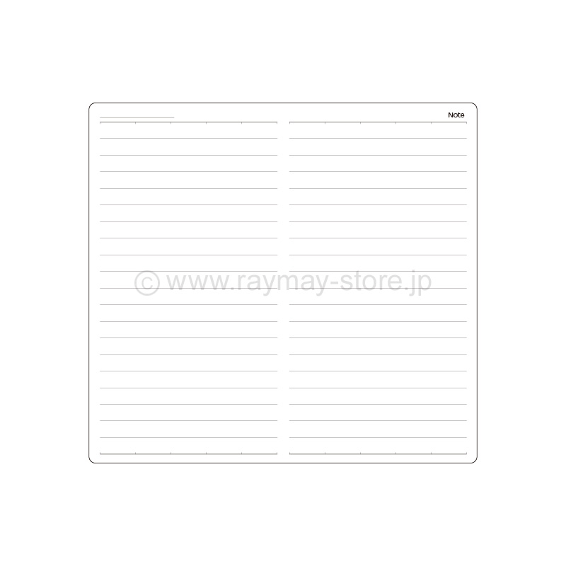 グロワール差込手帳 リフィル コンパクトサイズ 横罫ノート（6mm