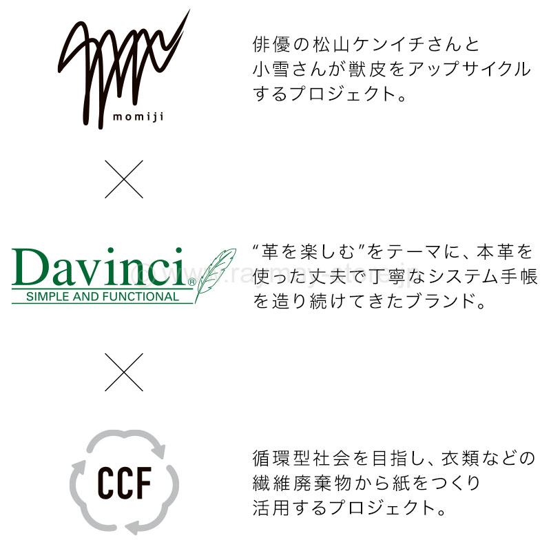 momiji x Davinci x CCF システム手帳 ノーマルタイプ（リング15mm
