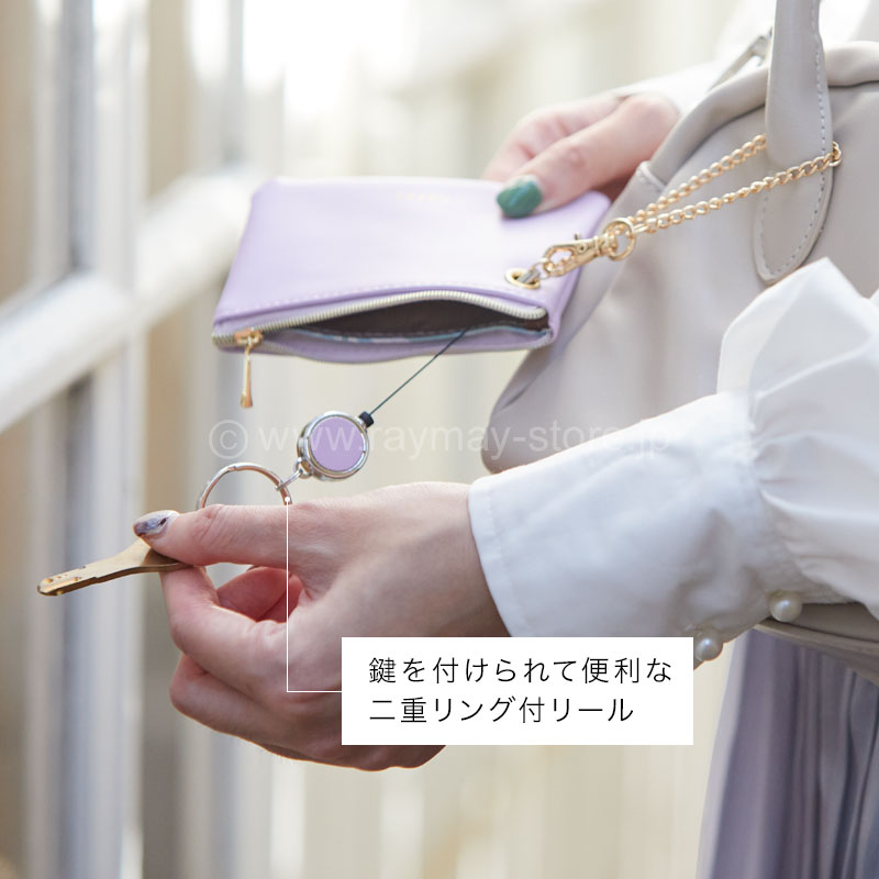 小物 kou ノフェス リール付キー＆パスポーチ 2024コレクション