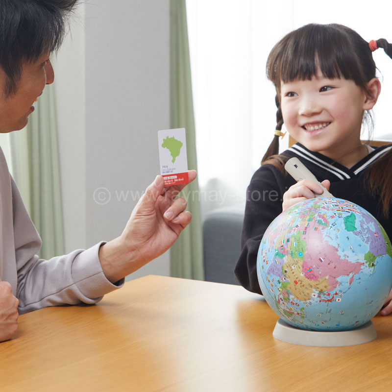 しゃべる国旗付地球儀＆カルタ タッチミー（音声機能付） / レイメイ