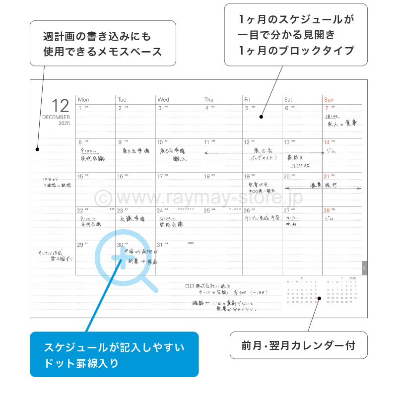 フォルダイアリー 2025年 スタンダード A5サイズ（マンスリー＋